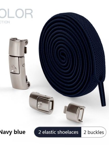 7MM No Tie Shoe Laces Press Lock Shoelaces Without Ties Elastic Laces Sneaker Kids Adult Widened Flat Shoelace for Shoes